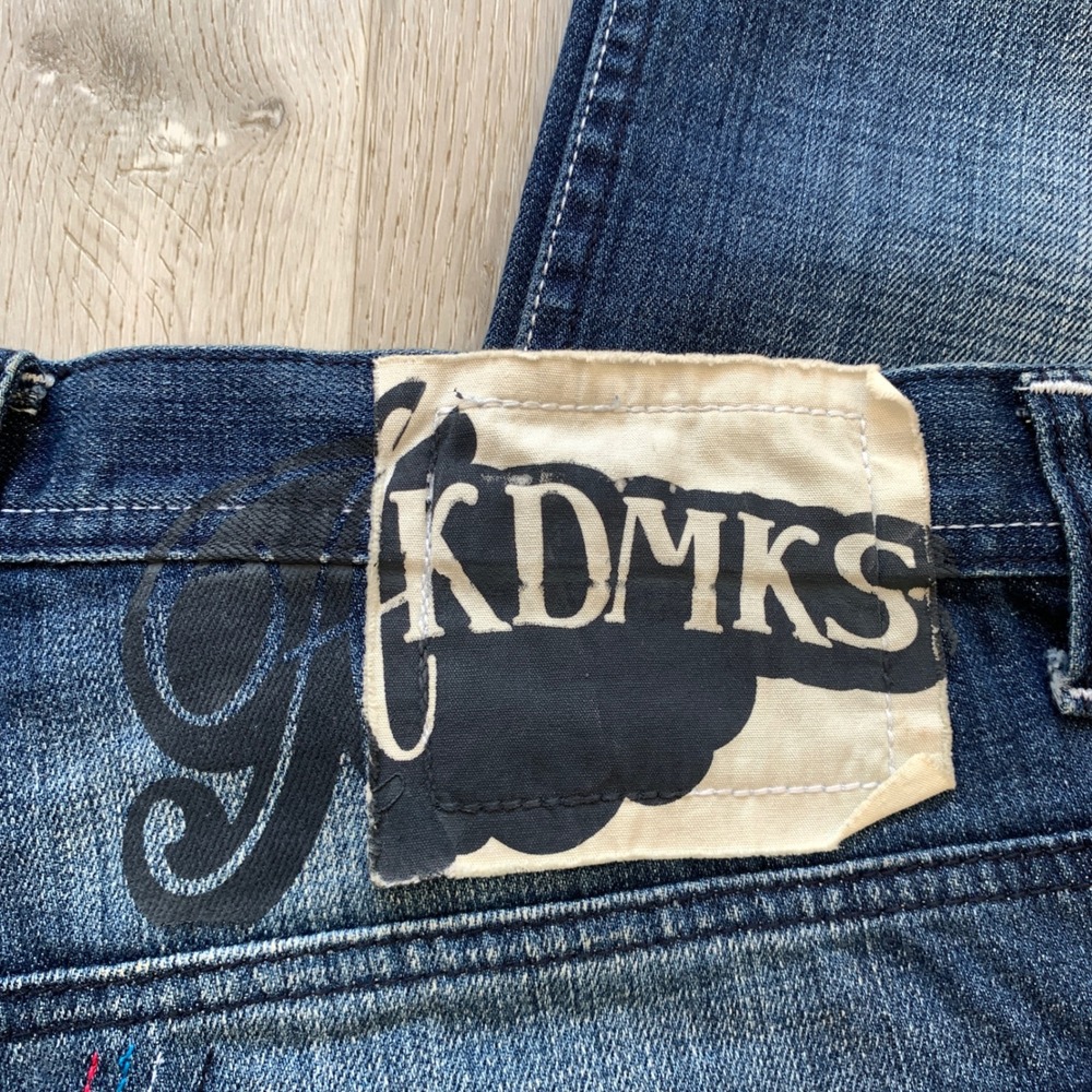 VTG Akademiks Mens 34 Baggy Distressed Y2K Hip Hop Denim Jeans Streetwear - Picture 13 of 15